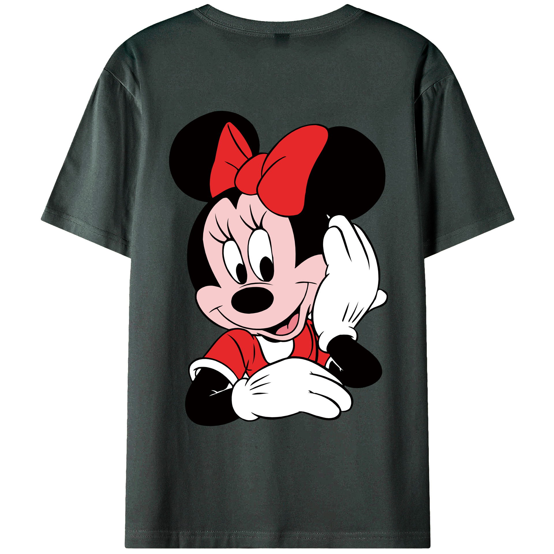 ミッキーマウス Mickey Mouse 綿100％ メンズ半袖Tシャツ（バックプリント） 通気性